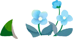 Blue Flowers - plant - leaves - PNG Images