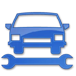 Blue Car Wrench Icon - service - High Resolution PNG