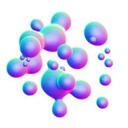 Colorful Bubbles - geometric shapes - PNG