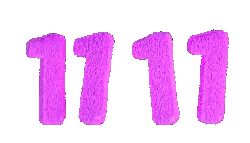 Pink Number 1111 - number - PNG