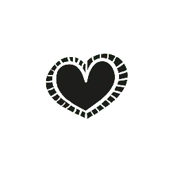 Heart Pattern - simple - outline - No Background PNG