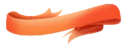 Orange Ribbon - art - No Watermark PNG