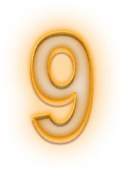 Number 9 - outline - PNG
