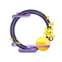 Flower Moon Ring - moon - Transparent Layer PNG