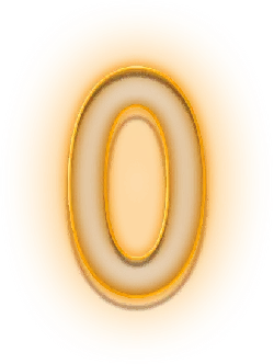 Number 0 - neon light - Free Download PNG