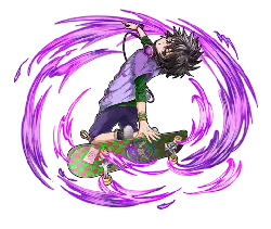 Skateboarder - purple effect - Transparent Layer PNG