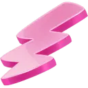 Pink Lightning Bolt - lightning - Transparent Background PNG