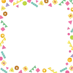 Colorful Geometric Pattern Border - frame - Free Download PNG