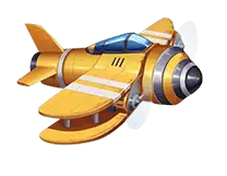 Yellow Plane - cartoon - High Resolution PNG