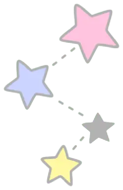 Colored Stars - gray - No Background PNG
