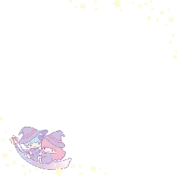 Two cartoon characters sitting on the moon - magic - Transparent Background PNG