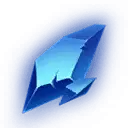 Blue Crystal - shiny - Transparent Background PNG