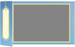 Blue Border Decorative Picture - picture - No Watermark PNG