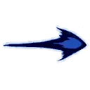 Blue Arrow - graphic - PNG