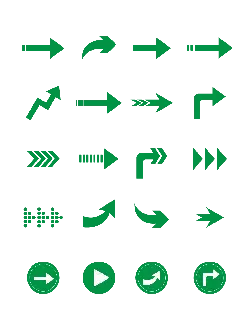 Arrow Icon Set - indicator - arrow - Transparent Layer PNG