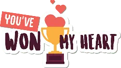 Trophy and Heart Pattern - gift - PNG