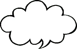 Speech Bubble Cloud - Transparent Background PNG