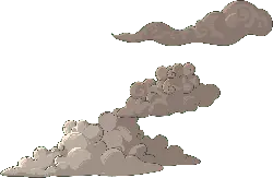 Clouds - illustration - black background - High Resolution PNG