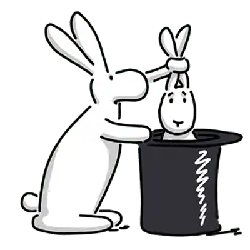 Magic Rabbit - performance - Transparent Background PNG