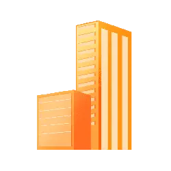 Orange Buildings - orange - PNG