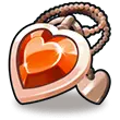 Heart-shaped pendant - necklace - High Resolution PNG