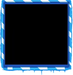 Blue Striped Frame - frame - No Watermark PNG