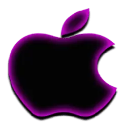 Apple Logo - glowing - Transparent Layer PNG