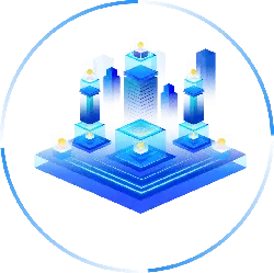 Future City - technology - blue - PNG