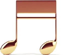 Gold Note - gold - Transparent Background PNG