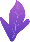 Purple Leaf - art - Transparent Background PNG