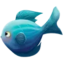 Blue Fish - swimming - Lossless PNG