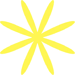 Yellow Flower - geometric - Lossless PNG