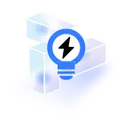 Transparent Cubes and Lightning Bolt Symbol - future - High Resolution PNG