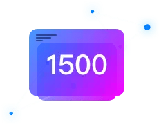 Number 1500 - gradient - High Resolution PNG