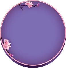 Pink Cherry Blossom Background - frame - No Background PNG