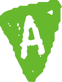 Letter A - green - High Resolution PNG