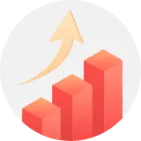 Upward Arrow and Bar Chart - growth - Free PNG