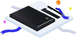 Black Notebook Set - office - Transparent Layer PNG
