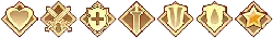 Heart Shield、Crossed Swords、Crossed Shield、Arrow Shield、Trident Shield、Star Shield - shield - High Resolution PNG