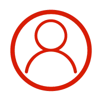 Red Human Icon - simple - High Resolution PNG
