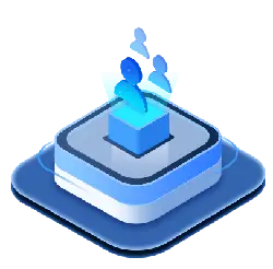 Blue Platform Icon - interaction - Free Download PNG