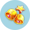 Bell and Star - game item - Transparent Background PNG