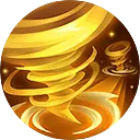 Golden Vortex - rotation - Transparent Layer PNG