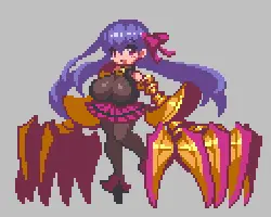Purple-Haired Warrior - Lossless PNG