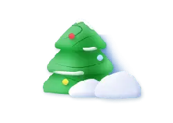 Christmas Tree - green - Transparent Background PNG