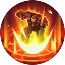 Flame Warrior - hero - energy - Transparent Background PNG