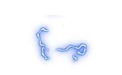Blue Lightning - natural phenomenon - Transparent Background PNG