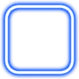 Blue Glowing Rectangular Frame - outline - Free Download PNG