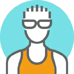 Cartoon Character with Glasses - sporty - No Background PNG