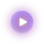 Play Button - icon - glowing - Free PNG